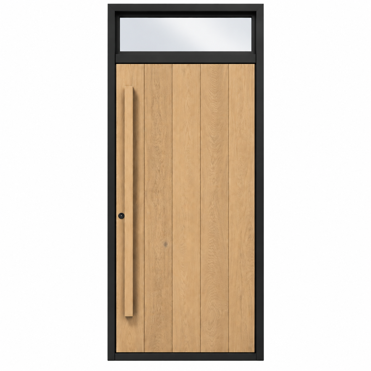 Eiken houten voordeur met bovenlicht