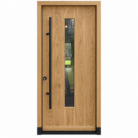 Eiken voordeur met glas